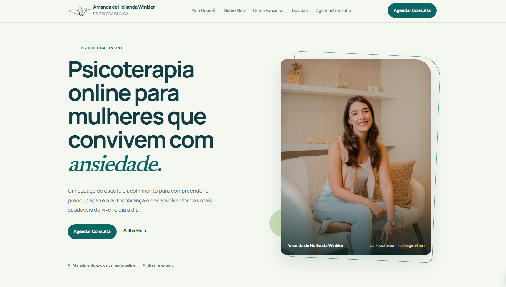 Prévia completa do site de Amanda Winkler